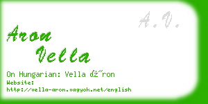aron vella business card
